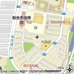 埼玉県和光市西大和団地周辺の地図