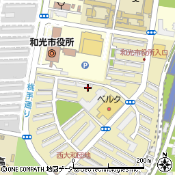 埼玉県和光市西大和団地周辺の地図