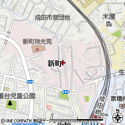 千葉県成田市新町周辺の地図