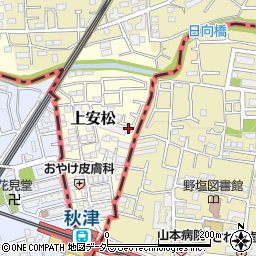 埼玉県所沢市上安松18周辺の地図