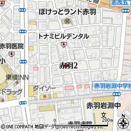 東京都北区赤羽周辺の地図