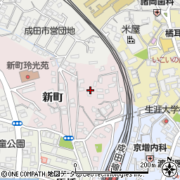 千葉県成田市新町883-18周辺の地図