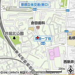 東京都足立区栗原1丁目周辺の地図