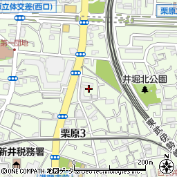 東京都足立区栗原3丁目20周辺の地図