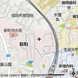 千葉県成田市新町1651-11周辺の地図