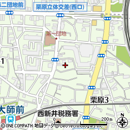 東京都足立区栗原3丁目23周辺の地図