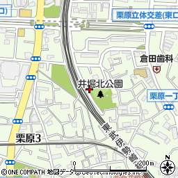 井堀北公園トイレ周辺の地図