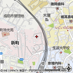 千葉県成田市新町879-8周辺の地図