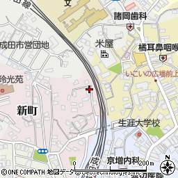 千葉県成田市新町879-3周辺の地図