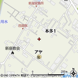 埼玉県新座市本多1丁目周辺の地図