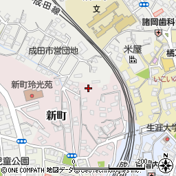 千葉県成田市新町1751-2周辺の地図