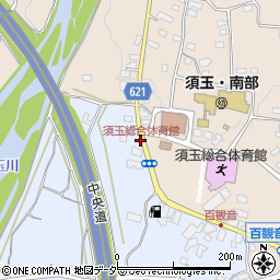 須玉総合体育館周辺の地図