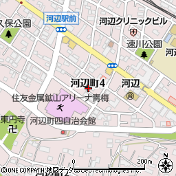 東京都青梅市河辺町4丁目15周辺の地図