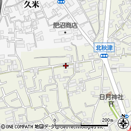 埼玉県所沢市北秋津周辺の地図