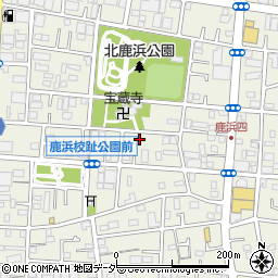 東京都足立区鹿浜3丁目周辺の地図