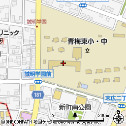 青梅市立東小学校周辺の地図