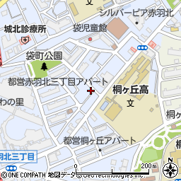 東京都北区赤羽北3丁目12-17周辺の地図