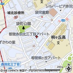東京都北区赤羽北3丁目12周辺の地図