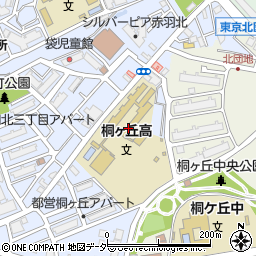 東京都立桐ヶ丘高等学校周辺の地図