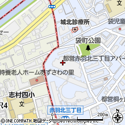 東京都北区赤羽北3丁目27周辺の地図