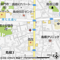 東京都足立区島根周辺の地図