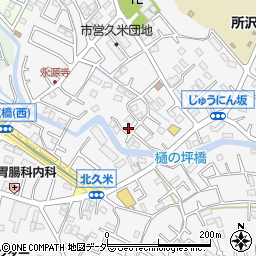 埼玉県所沢市久米1400-7周辺の地図