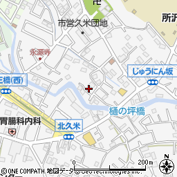 埼玉県所沢市久米1400-8周辺の地図