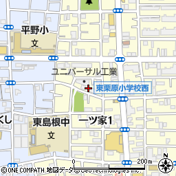 東京都足立区一ツ家1丁目19周辺の地図