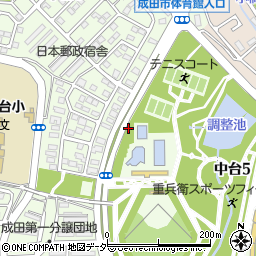 千葉県成田市中台周辺の地図
