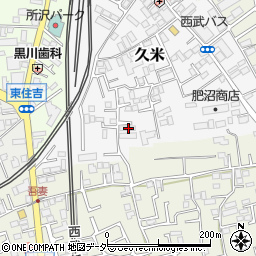 埼玉県所沢市久米499-8周辺の地図
