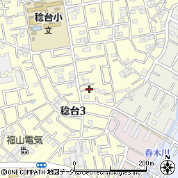 千葉県松戸市稔台3丁目18周辺の地図