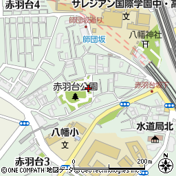赤羽台公園トイレ周辺の地図