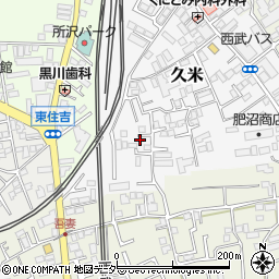 埼玉県所沢市久米492周辺の地図