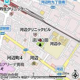 速川公園トイレ周辺の地図