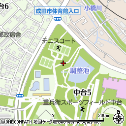 千葉県成田市中台5丁目周辺の地図