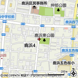 東京都足立区鹿浜4丁目周辺の地図