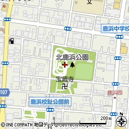 東京都足立区鹿浜周辺の地図