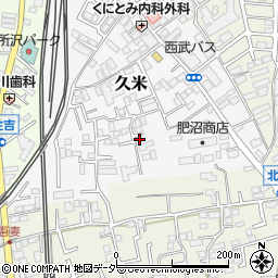埼玉県所沢市久米505-6周辺の地図