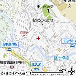 埼玉県所沢市久米1393-2周辺の地図