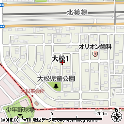 千葉県白井市大松周辺の地図