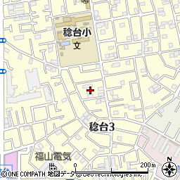 千葉県松戸市稔台3丁目21周辺の地図
