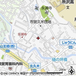 埼玉県所沢市久米1393-1周辺の地図