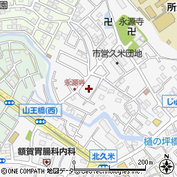 埼玉県所沢市久米1389周辺の地図