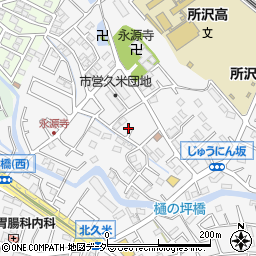 埼玉県所沢市久米1348-5周辺の地図