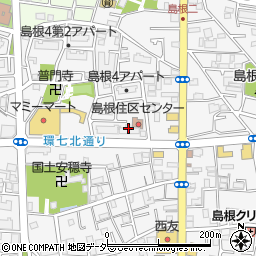 足立区　住区センター島根周辺の地図