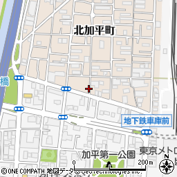 東京都足立区北加平町4周辺の地図