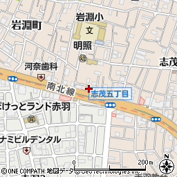 東京都北区岩淵町2-3周辺の地図