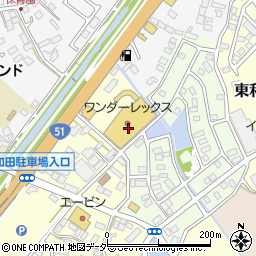 ワンダーレックス　成田店周辺の地図