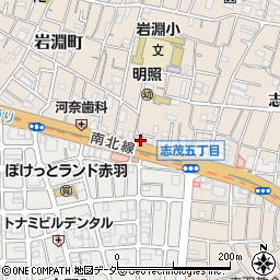 東京都北区岩淵町2-4周辺の地図