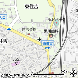 埼玉県所沢市東住吉7-12周辺の地図